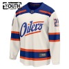 Lasten NHL Edmonton Oilers Pelipaita 2025-26 Fanatics Premium Leon Draisaitl Alternate Valkoinen